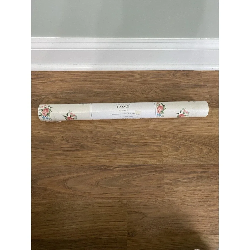 Laura Ashley Vintage Washable Wallpaper Florette Old Rose Cottagecore Floral